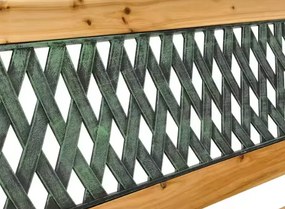 Lean Drevená záhradná lavička - kovová konštrukcia