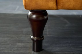 Dizajnová sedačka Rubby Chesterfield 225 cm horčicový zamat