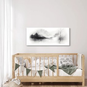 Obraz - Atramentová maľba krajiny (120x50 cm)