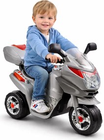LEAN CARS Elektrická motorka pre deti HC8051, strieborná