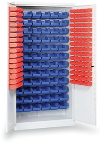 Malow Dielenská skriňa s plastovými boxmi BASIC - 1000 x 435 x 1990 mm, 72+160 boxov