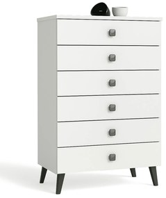 Komoda MOBI K-06 biela/čierna