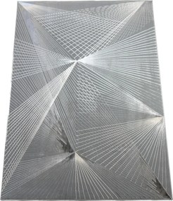 Koberec Allianz 6305 GREY – sivý vzorovaný obdĺžnik Rozmer: 80x150 cm