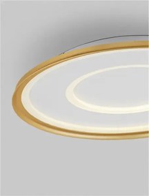 LED stmievateľné zlaté dizajnové stropné svietidlo Figin 60 s diaľkovým ovládaním 49W