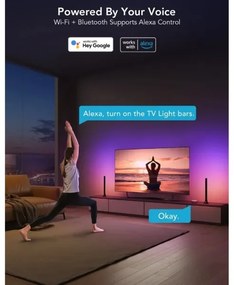 Govee - SMART LED RGBIC panel 38 cm pre TV 43-75" - 2 ks Wi-Fi