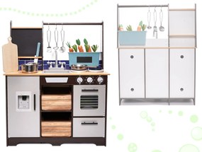 KIK Detská drevená kuchynka MDF s príslušenstvom LOFT XXL 96cm