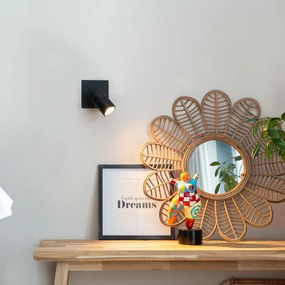 Moderné kúpeľňové bodové svetlo čierne štvorcové IP44 - Ducha