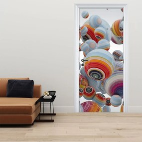 Fototapeta na dvere - Maľované gule (95x205cm)