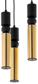 Jupiter 2016 - Luster na lanku ALAS 3xGU10/10W/230V zlatá/čierna