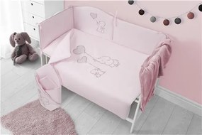 BELISIMA 6-dielne posteľné obliečky Belisima Amigo 90/120 ružové
