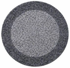 Ayyildiz, Kusový koberec Life Shaggy 1503 grey kruh, 200x200 (priemer) kruh, šedá, obývacia izba