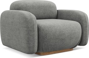 Sivý modul pohovky z textílie buklé Ailani – Makamii