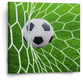 Sablio Obraz Futbalová lopta v bráne - 50x50 cm