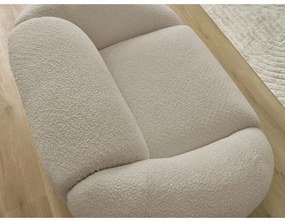 Béžové kreslo z textílie bouclé Tina – Bobochic Paris