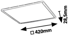 Rabalux 3430 - stmievateľné stropné LED svietidlo PAVEL LED/22W/230V