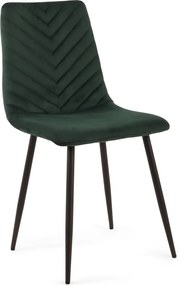Jedálenská stolička Harry, tmavo zelená látka