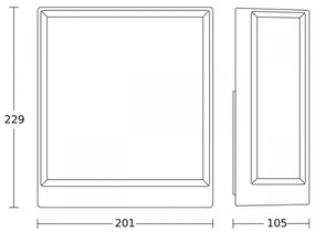 Steinel 085230 - LED Vonkajšie nástenné svietidlo L40C LED/12,9W/230V IP54