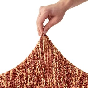 Bielastické poťahy UNIVERSO NOVÉ žíhané tehlové kreslo ušiak (š. 60 - 110 cm)