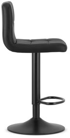 Barová stolička PROT - čierny zamat / čierny podstavec