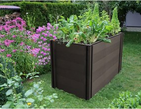 Vyvýšený záhon G21 Crop 143 x 68 x 80, WPC, eben, 80 cm