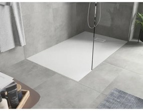 Mexen Hugo, obdĺžniková sprchová vanička SMC 160 x 80 cm, biela, biela krytka, 42108016-W