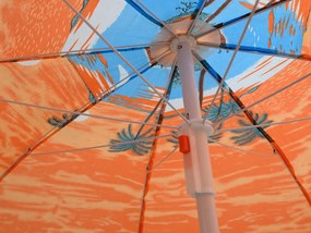 Slnečník SUNSET BEACH 180 cm, oranžový