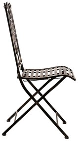 Kovová skladacia stolička Sibell (SET 2 ks) - Bronzová