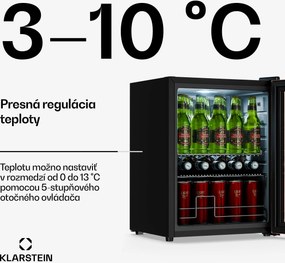 Klarstein Beersafe chladiaci nápojový box so sklom | 64 x 48 cm | 60 l | 85 W | medená/čierna