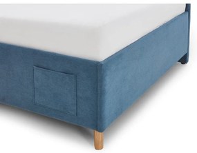 Modrá rohová detská posteľ s úložným priestorom 120x200 cm Cool – Meise Möbel
