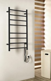 Sapho Sapho, REDONDO elektrický sušiak uterákov, guľatý, 500x900 mm, 75 W, čierny matná, ER220BV