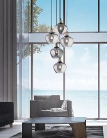 Luxusný luster Cedro 50 tmavo sivé