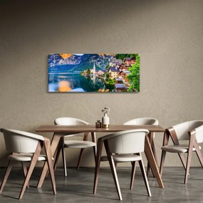 Obraz - Alpská dedina (120x50 cm)