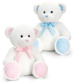 Keel Toys Plyšový medvedík pre najmenších 35cm Farba: modro- biela