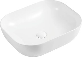 Hydroland Keramické umývadlo na dosku Aurora 49x39,5 cm, biele