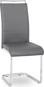 Jídelní židle Loca ekokůže šedá/stříbrná