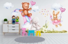 Nálepka na stenu pre deti začarovaná krajina 100 x 200 cm