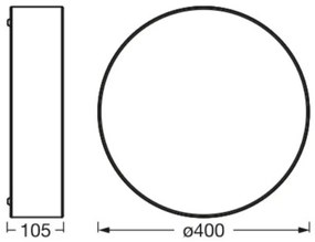 Ledvance - Stropné svietidlo ORBIS PARIS 2xE27/25W/230V biela