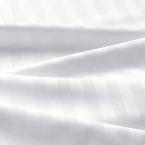 Goldea damašková napínacia plachta - biele saténové prúžky 90 x 200 cm