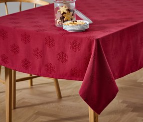 Žakárový obrus, červený, štandardná veľkosť