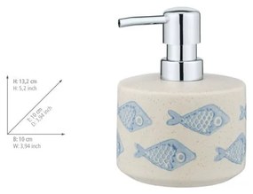 Bielo-modrá keramická súprava doplnkov do kúpeľne Aquamarin – Wenko