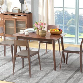 Jedálenský stôl HOMCOM - Kuchynský stôl s veľkou doskou pre 4-6 osôb z dreva, 120L x 75W x 76H cm | Aosom