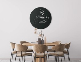 drevko Obraz na stenu Lahodná káva Rozmer obrazu: 44,5 x 44,5 cm, Farba dekorácie: Čierna