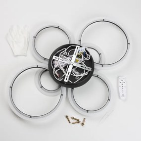 Brilagi - LED Stmievateľný prisadený luster ORBITS LED/85W/230V 3000-6500K čierna + DO