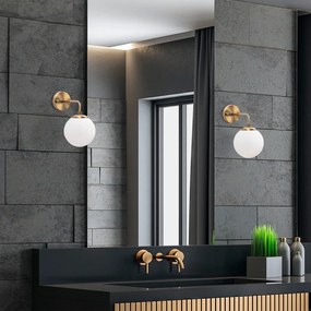 Nástenné svietidlo v bielej a bronzovej farbe ø 15 cm Viran – Opviq lights