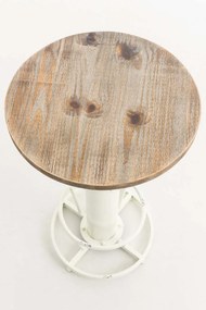 Kovový barový stôl Ruhr v industriálnom štýle - Biela antik