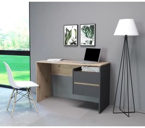 Písací stôl s zásuvkami MARLO dub artisan/antracit