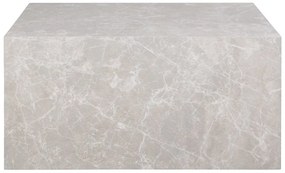 Béžový konferenčný stolík v dekore mramoru 60x80 cm Prague – House Nordic