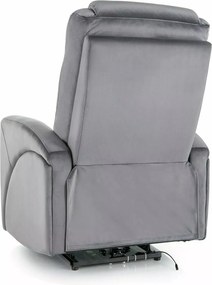 Elektrické polohovacie kreslo KRONOS Velvet sivé