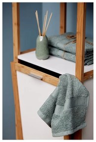 Bambusový kúpeľňový regál v bielo-prírodnej farbe 40x95 cm Finja – Wenko