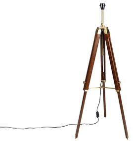 Vintage stojaca lampa mosadz trojnožka - Cortin